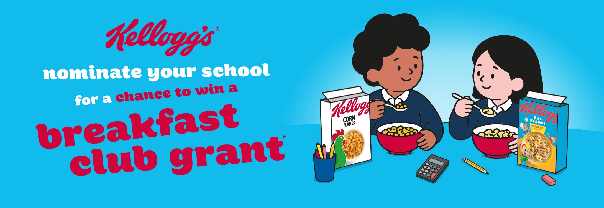 Kellogg's Breakfast Club Grant Tesco campaign banner